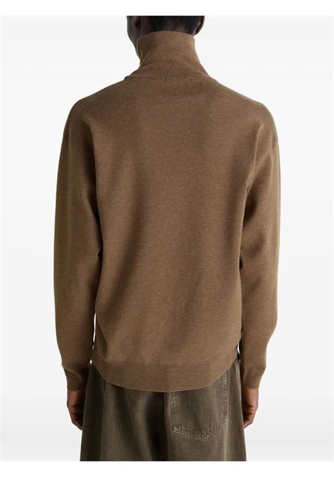 crew neck sweater man brown LEMAIRE | TO1434 LK1045BR425